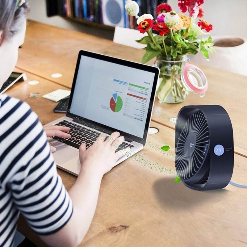 Ultra-Quiet Rotatable Mini USB Fan