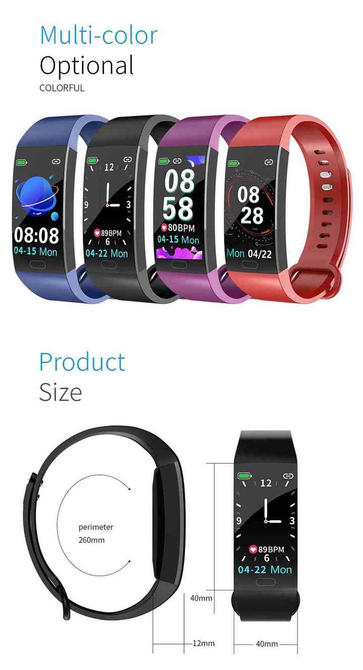 Smartwatch Fitness Tracker Bluetooth Sports Bracelet