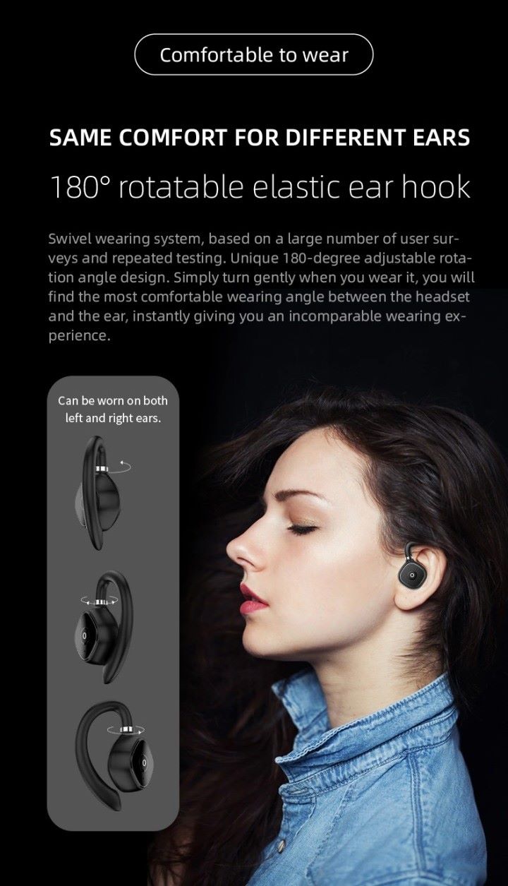 Ear Hook Headphones Bluetooth