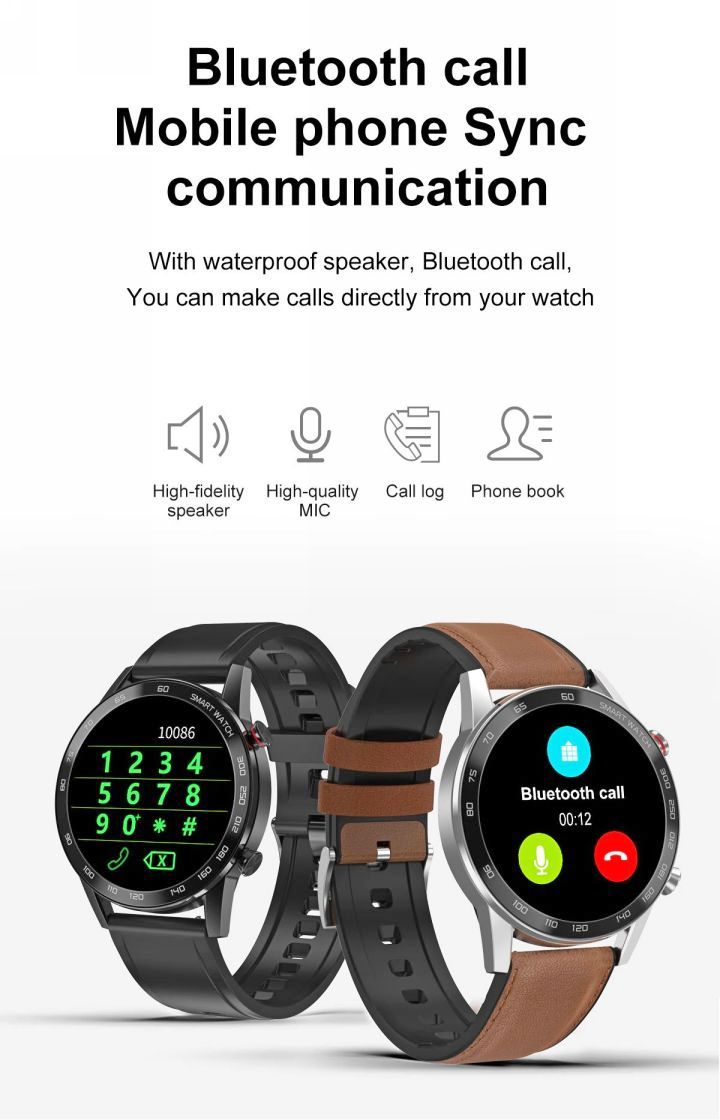 Men's Smart Watch Bluetooth Answer Call Sports Business Smartwatch For Android iOS Phones