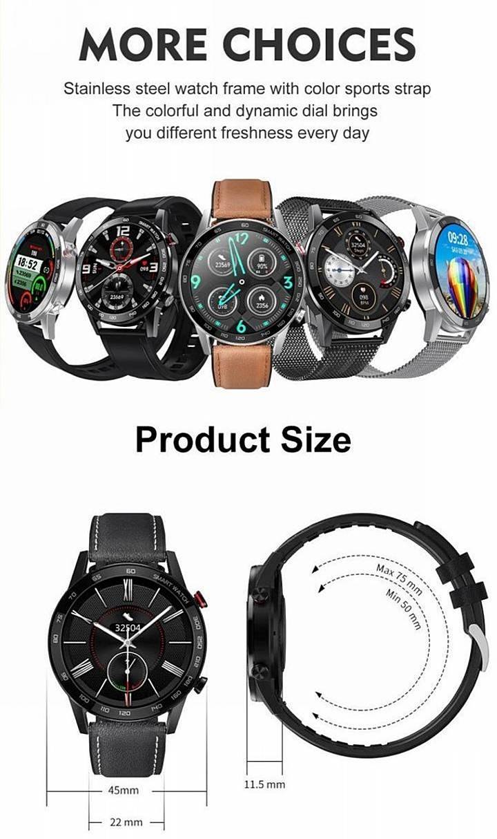 Men's Smart Watch Bluetooth Answer Call Sports Business Smartwatch For Android iOS Phones