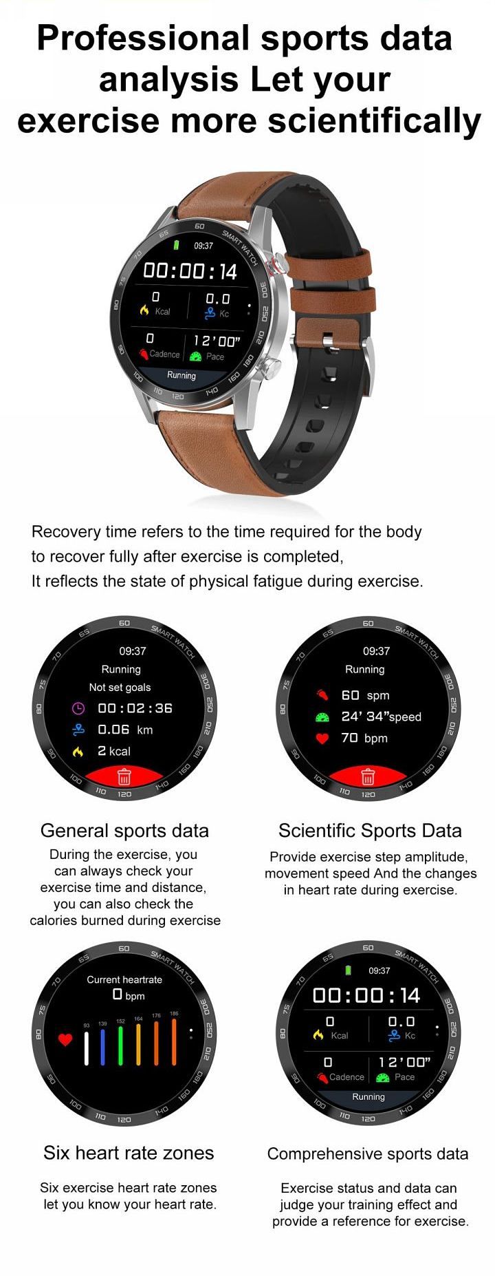 Men's Smart Watch Bluetooth Answer Call Sports Business Smartwatch For Android iOS Phones