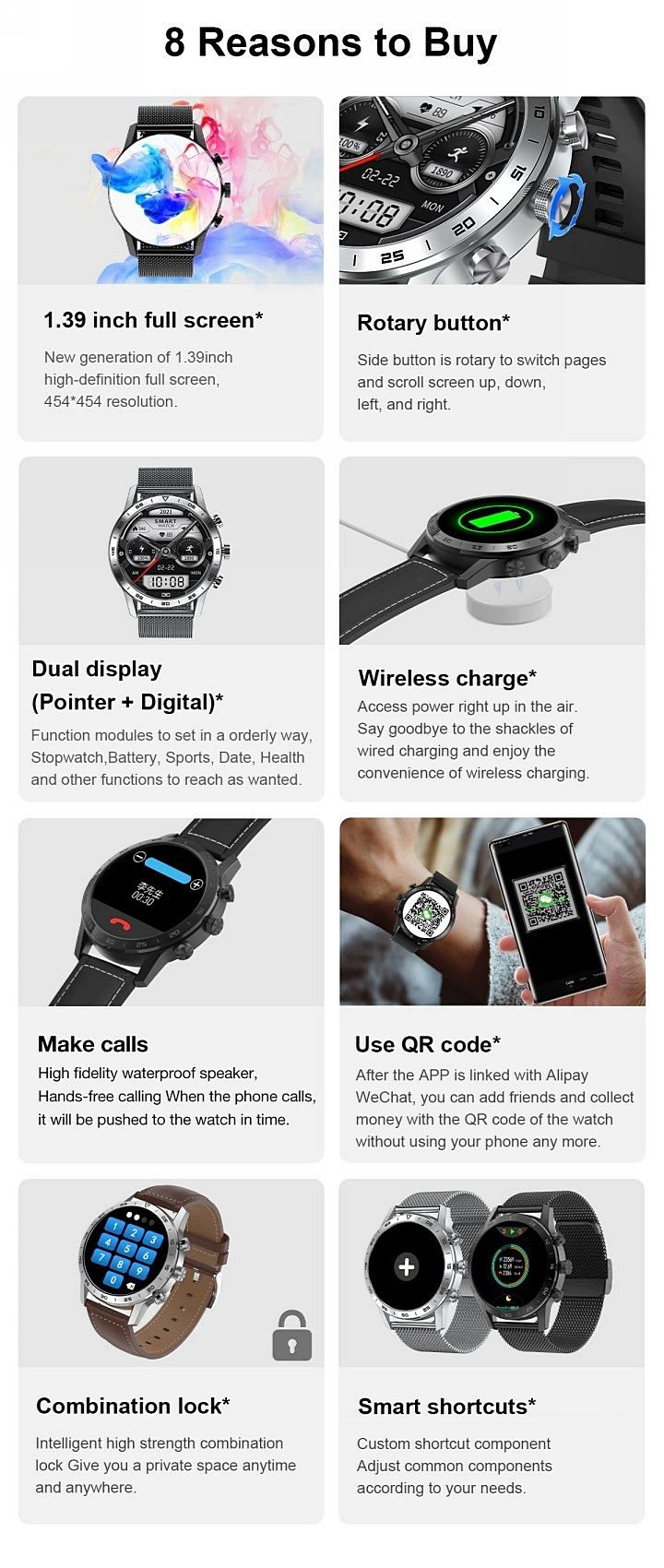 Men Smartwatch Bluetooth Call Rotary Button