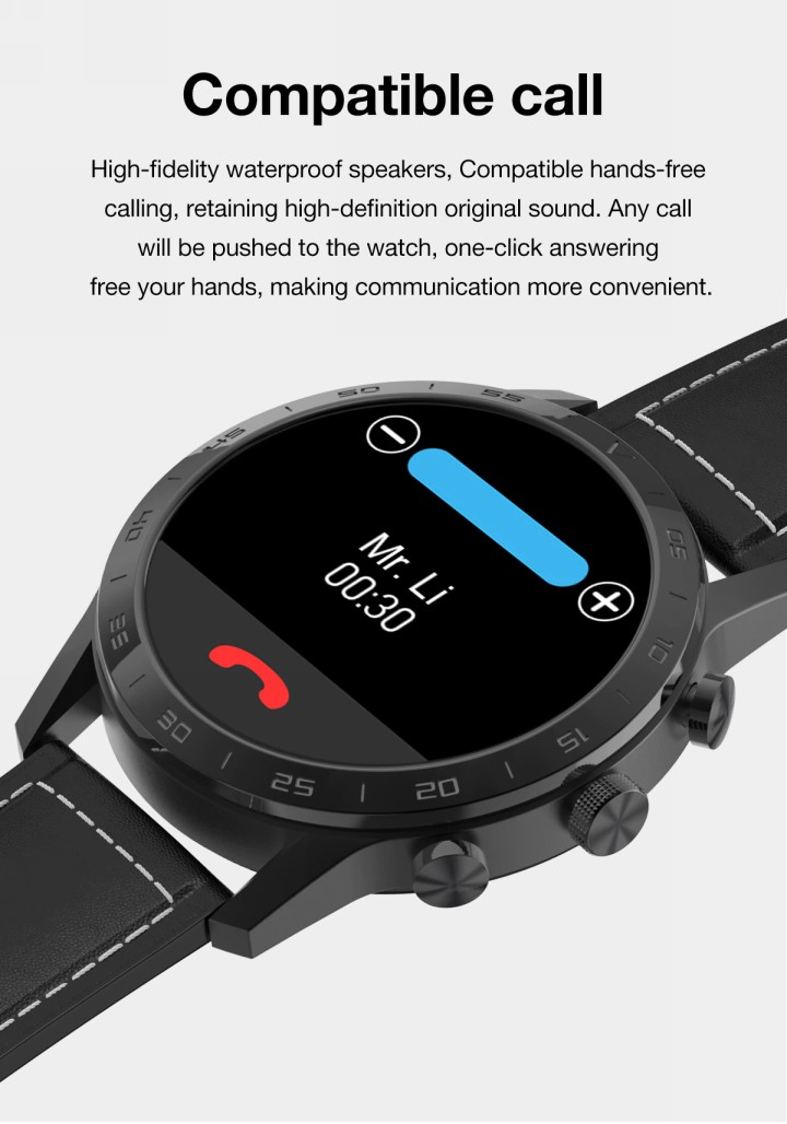 Men Smartwatch Bluetooth Call Rotary Button