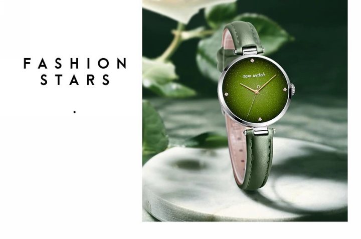 Women's Watches Green Black Top Luxury Fashion Female Quartz Wrist Watch Waterproof Watches For Women